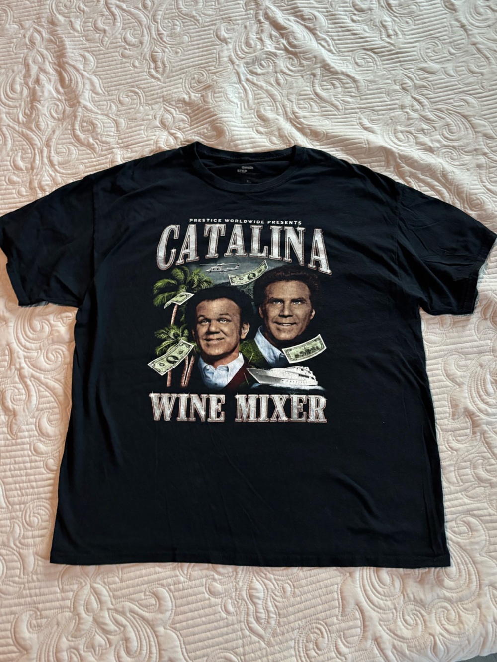 Catalina Wine Mixer Black Graphic Short Sleeve Tee _ Step brothers